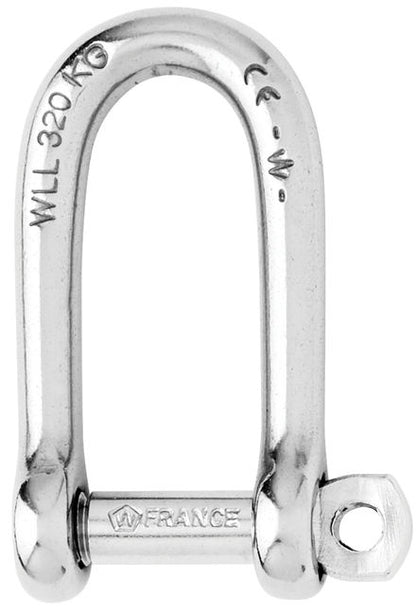 Self-locking long D shackle